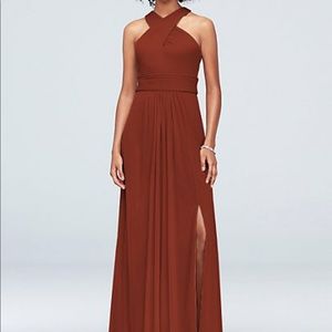 David’s Bridal Cinnamon Bridesmaid Dress